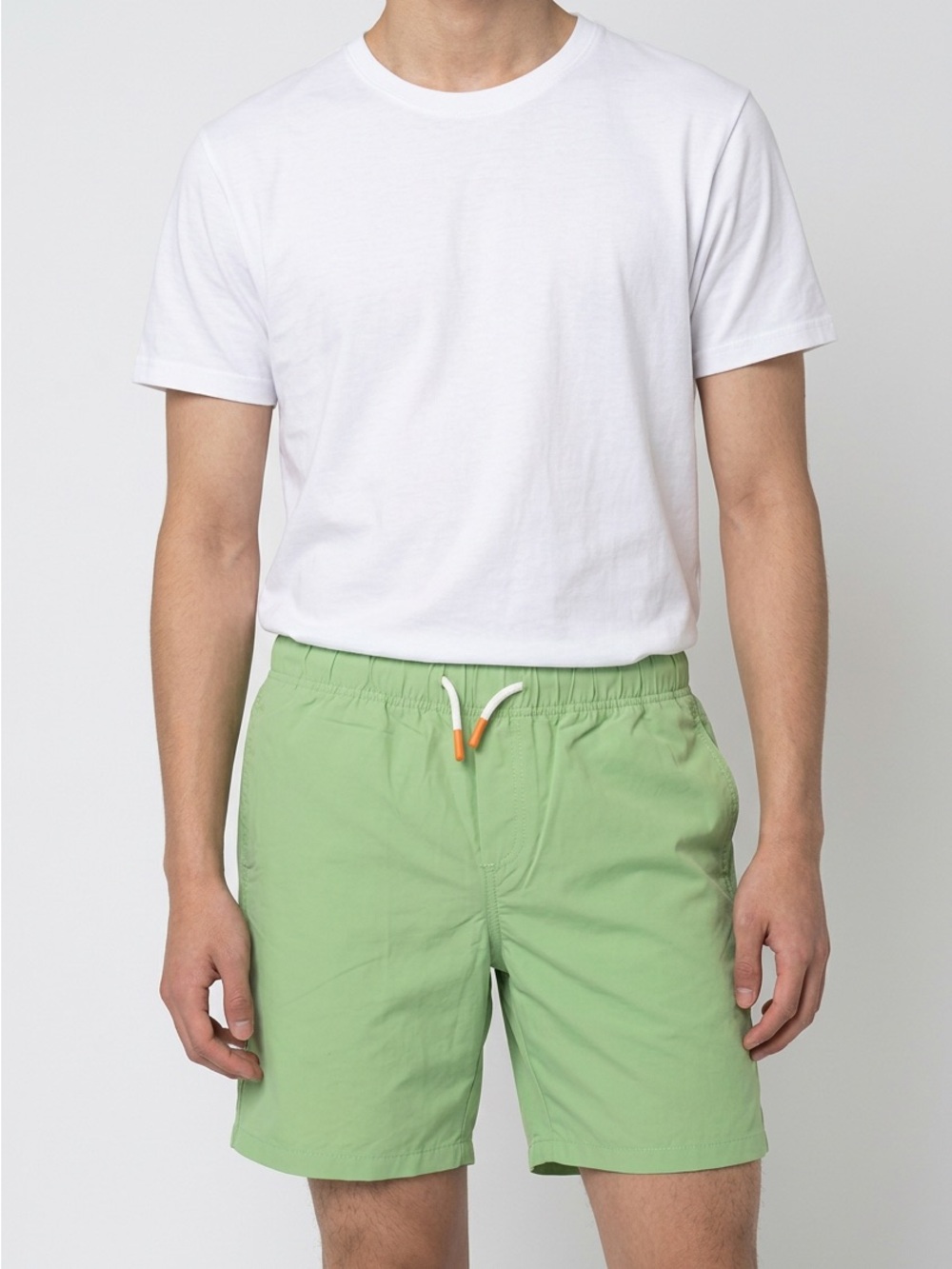 Lucky Brand Boys Large 14/16 Sprucestone Green Elastic Waist Swim Trunks Shorts